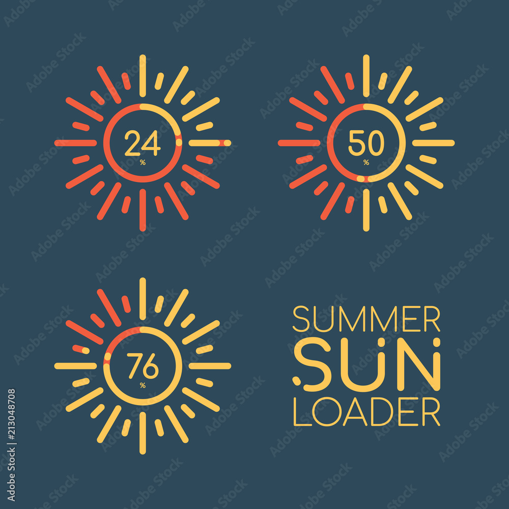 Fototapeta premium Summer Sun Loader. Color Bars