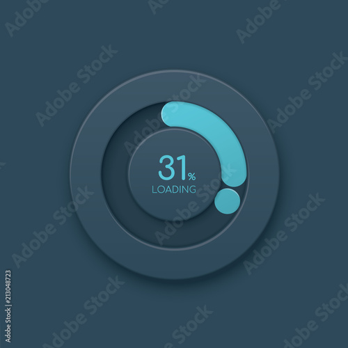 Blue Round Progress Indicator.