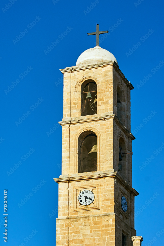 The tower of the old town of Chania, on the island of Crete.