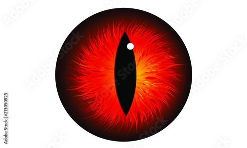 red iris eye ball pupil icon, dragon eye