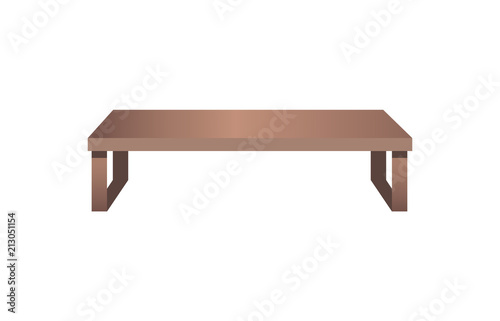 Table of Squared Shape Object Vector Illustration