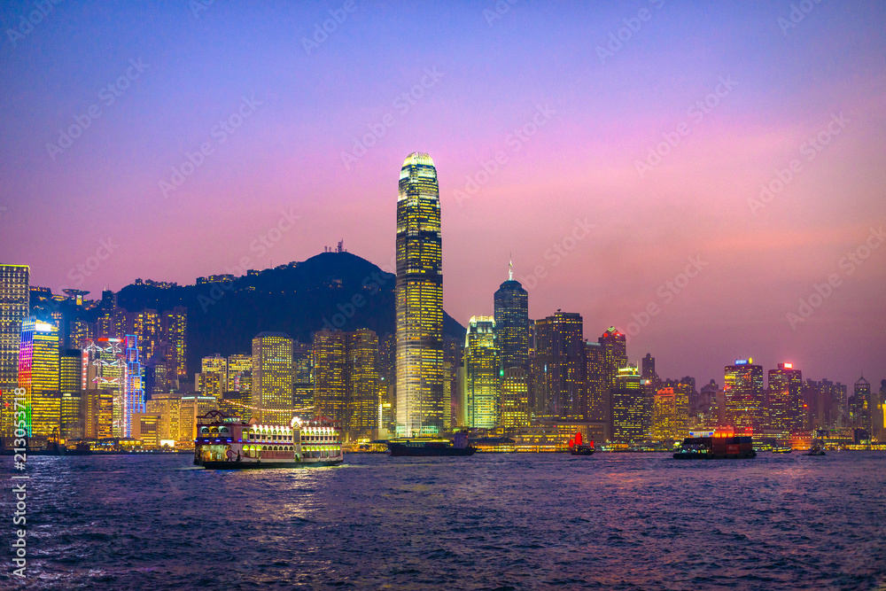 Obraz premium Hong Kong, China Skyline