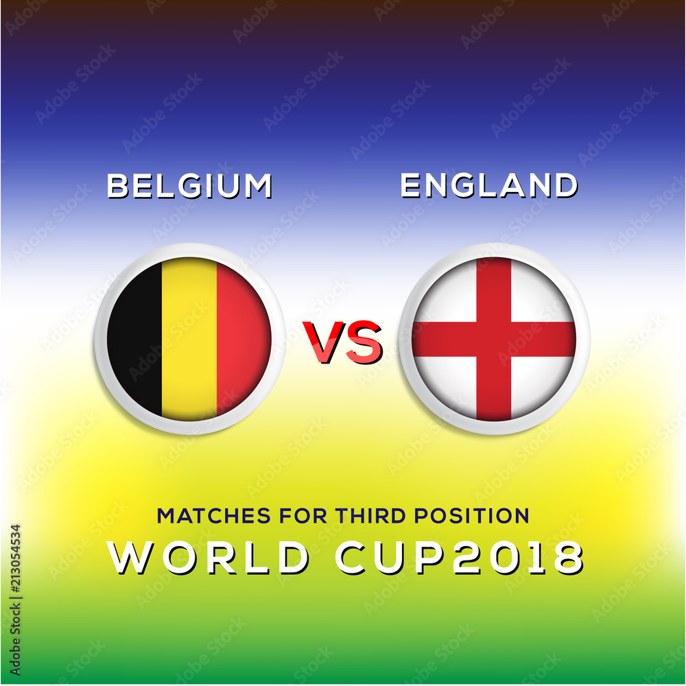 Background Soccer world championship Belgium vs England. Vector  illustration. Stock Vector | Adobe Stock