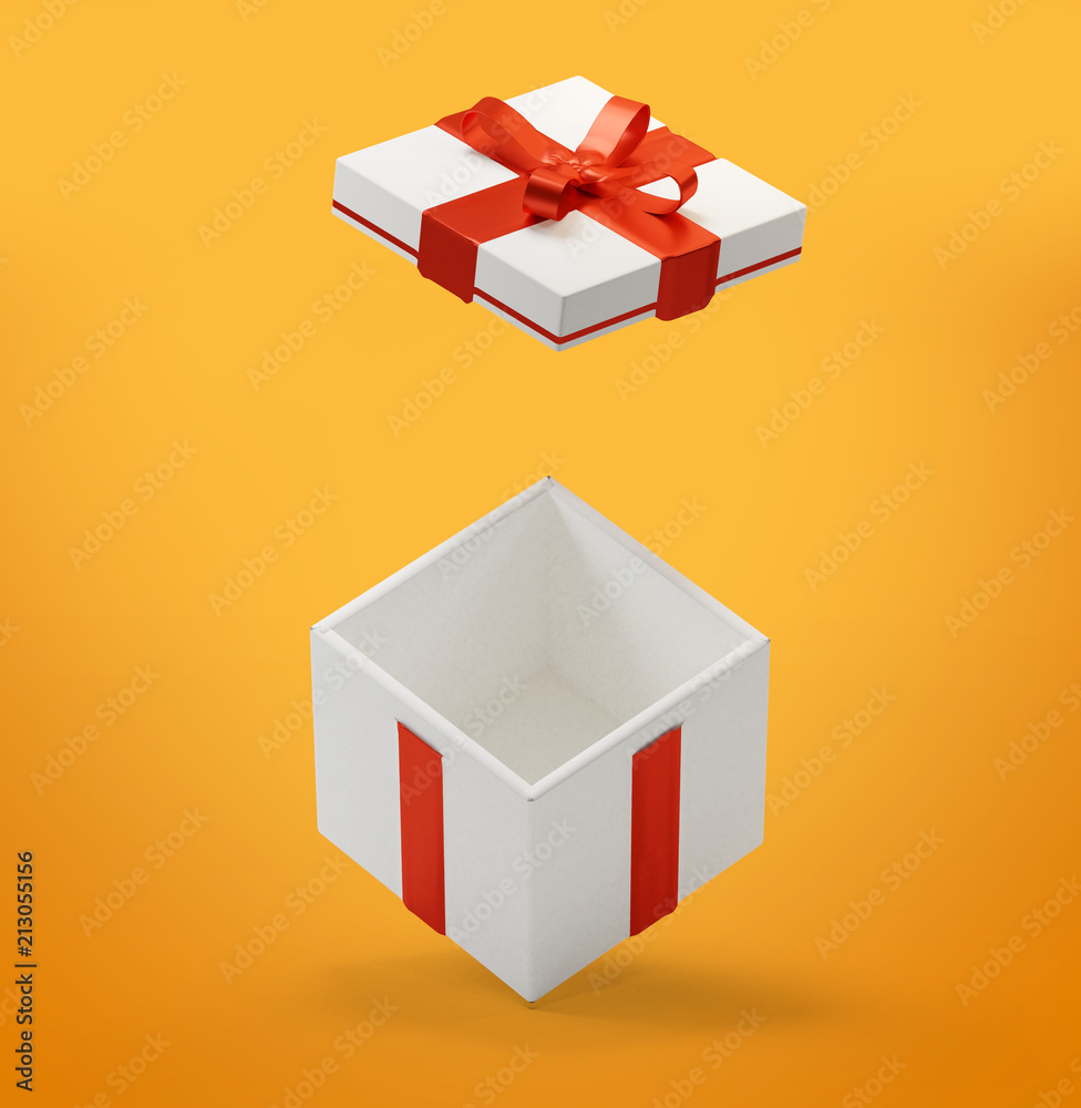 Obraz premium Pudełko z wstążką 3d-ilustracja