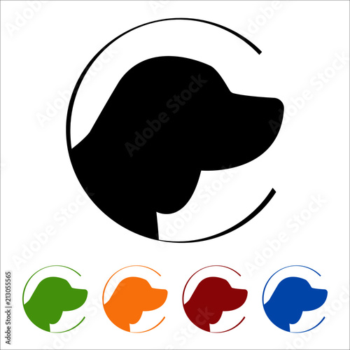 Dog logo on white background