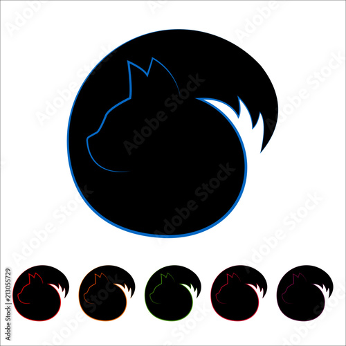 Cat icon  on white background