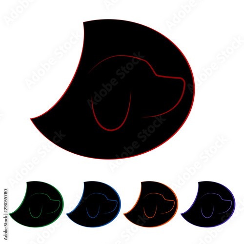 Dog logo on white background