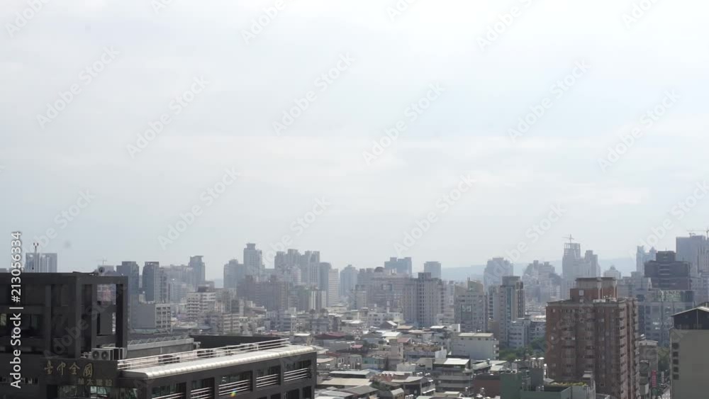 An early morning on rooftop at Taichung City An early morning on rooftop at Taichung City