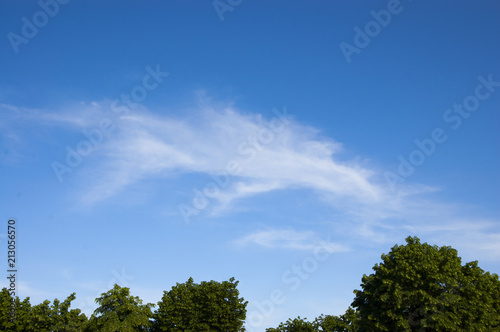 white clouds against the blue sky