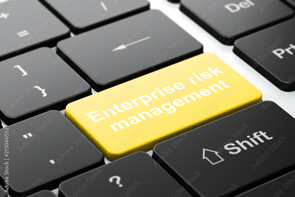 Business concept: computer keyboard with word Enterprise Risk ...