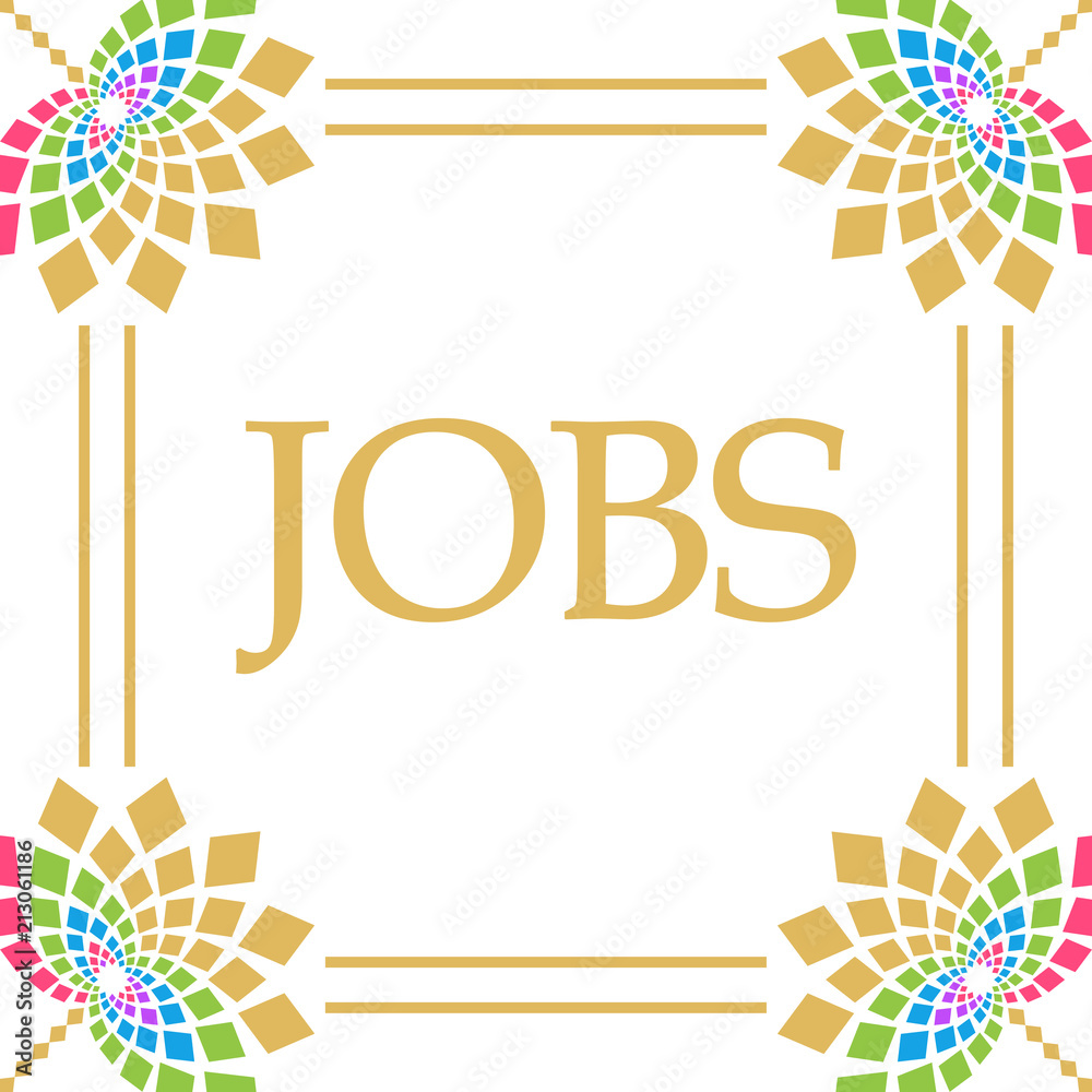 Jobs Colorful Floral Square 