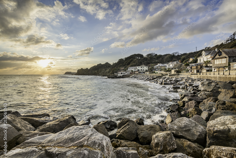 Sunset at Steephill Cove