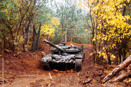 Ukraine Donbass military conflict armed forces and tanks to protect freedom and independence