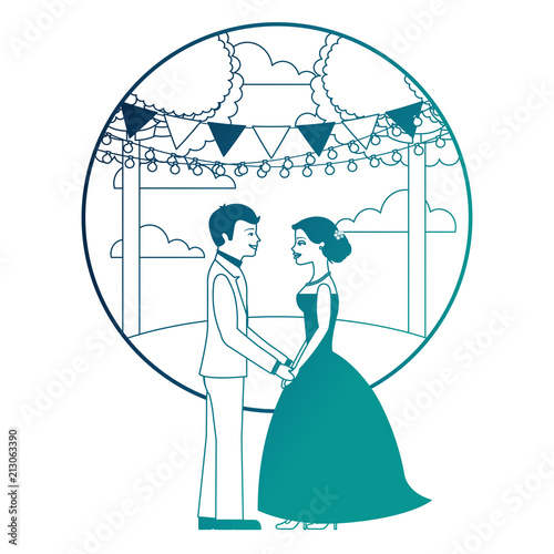 married couple in landscape avatar character