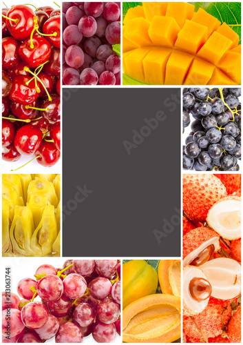 Fototapeta Naklejka Na Ścianę i Meble -   cadre de fruits