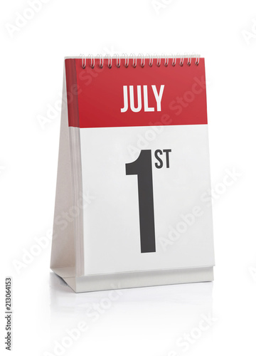 July Month Days Calendar First Day