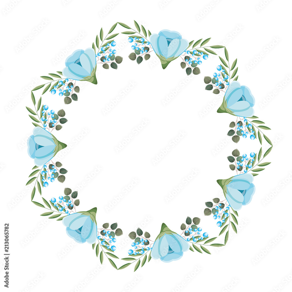 wreath flowers leaves seeds decoration