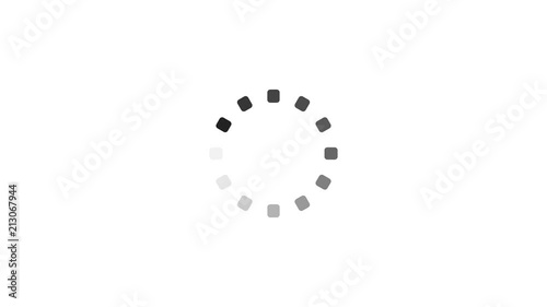 Animation loading circle icon on white background. 4K video