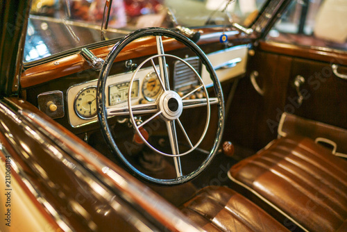 antique car, retro and vintage car