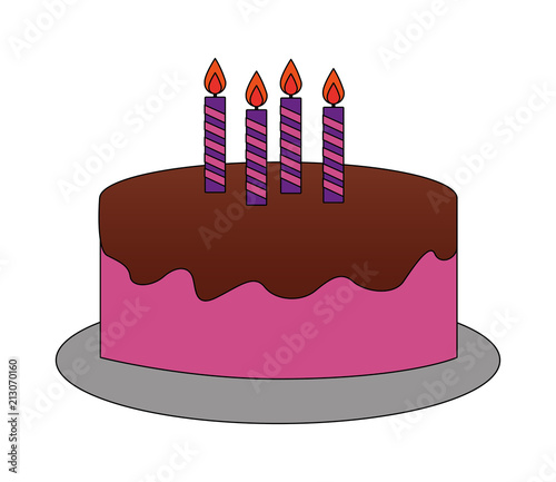 sweet cake with candles