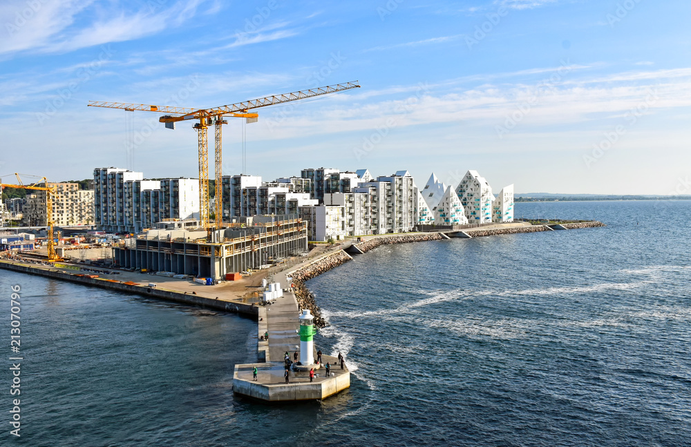 Obraz premium Construction site at the harbor of Aarhus (Denmark) 