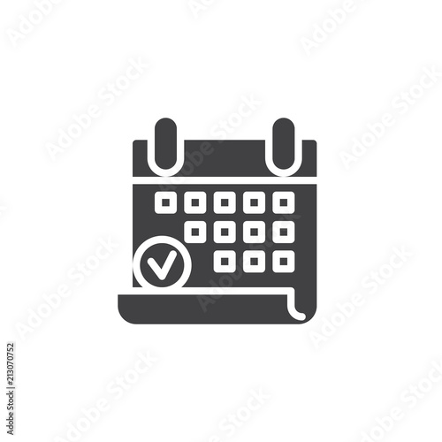 Calendar date vector icon. filled flat sign for mobile concept and web design. Appointment date simple solid icon. Symbol, logo illustration. Pixel perfect vector graphics