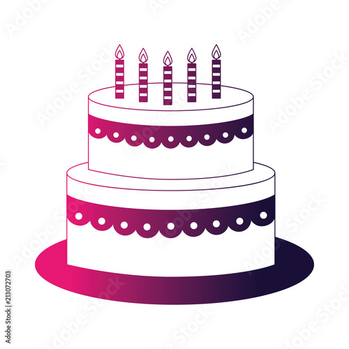 sweet cake with candles