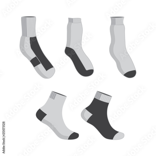 vector design illustration socks, socks set with various models