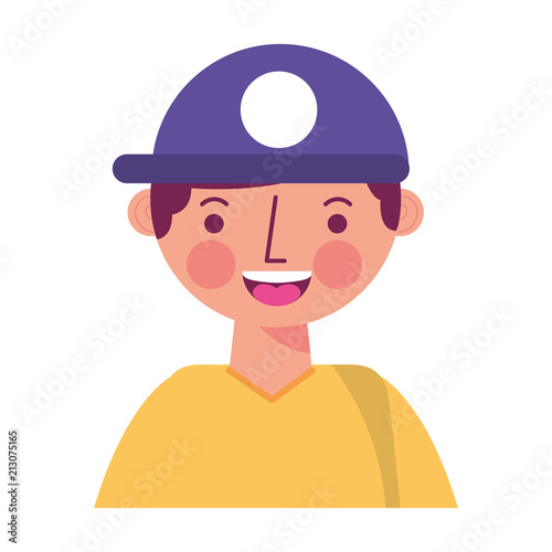 portrait smiling man character avatar