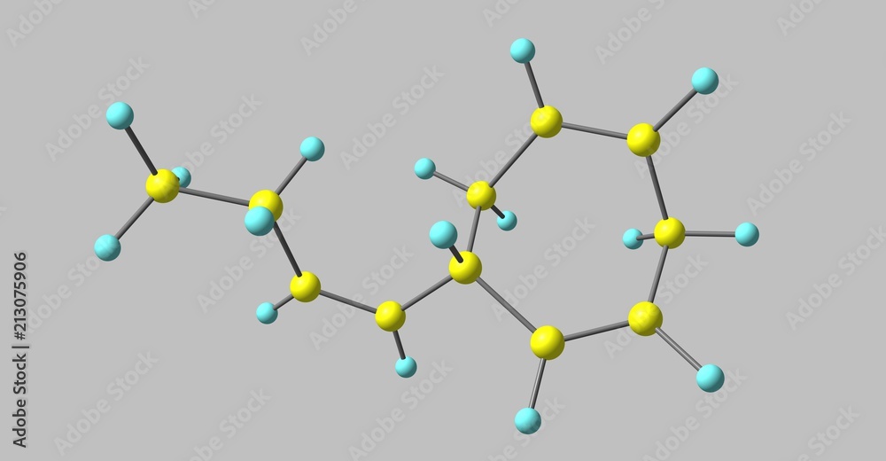 Ectocarpene molecular structure isolated on grey Ectocarpene molecular structure isolated on grey