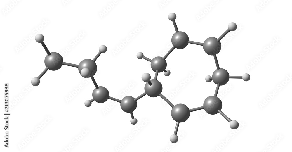 Ectocarpene molecular structure isolated on white Ectocarpene molecular structure isolated on white