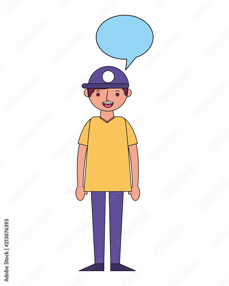 man character people speech bubble