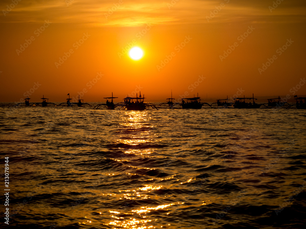 sunset fisherman