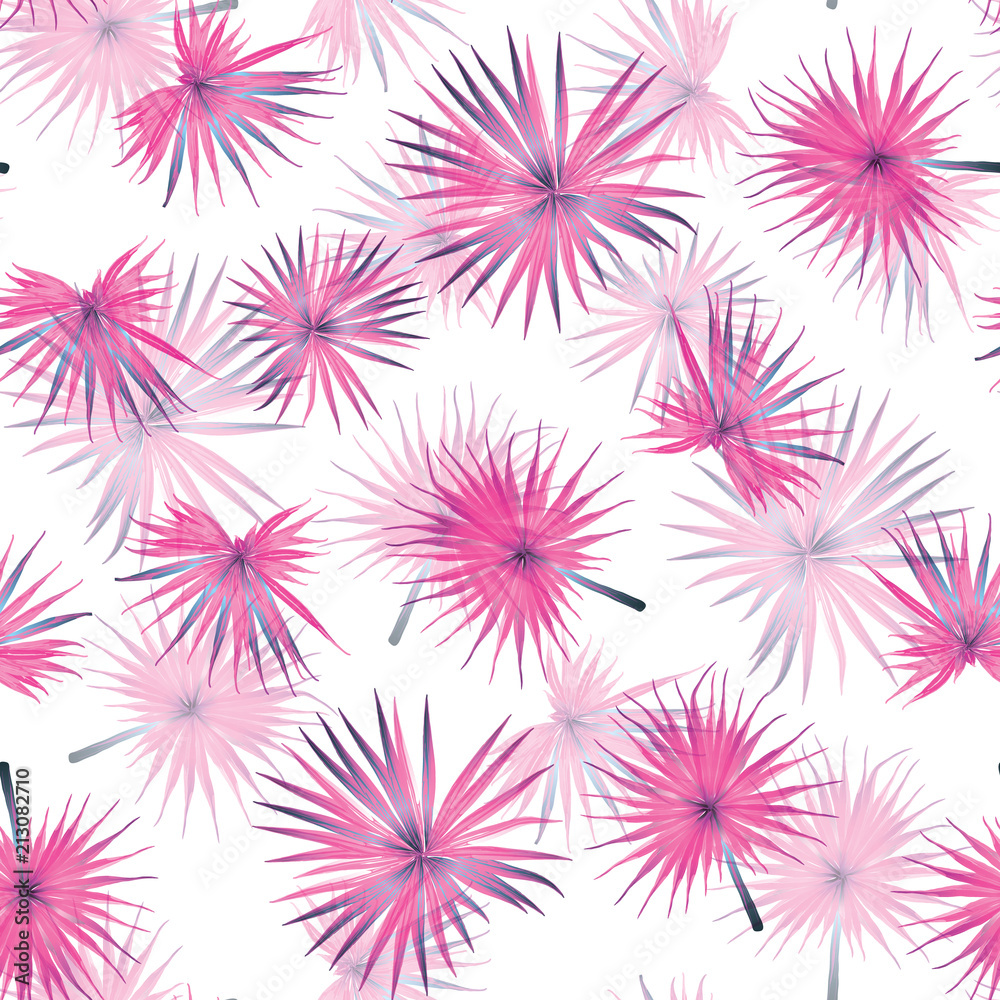 Palm Monstera Seamless Pattern. Palm Monstera Seamless Pattern.