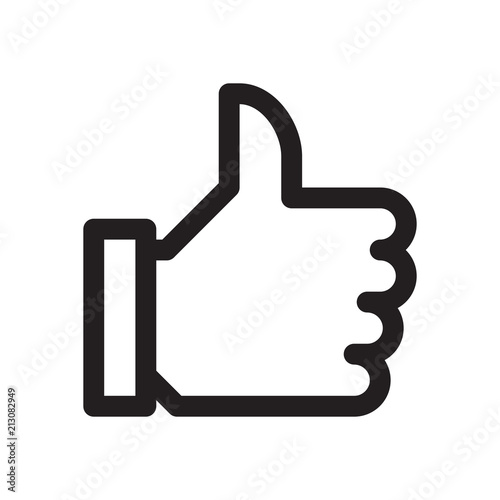 Icon Like, Thumb Up . Logo, design, universal, business, social media. Pixel perfect. Vector Eps10.