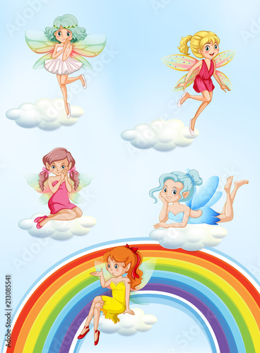 A Set of Colourful Fairy