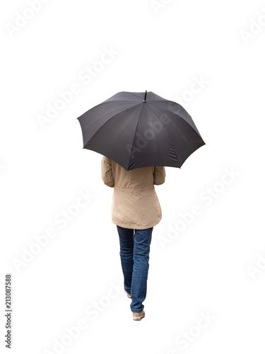 Frau mit Regenschitm