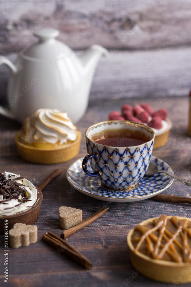 Cup of tea with cake Cup of tea with cake