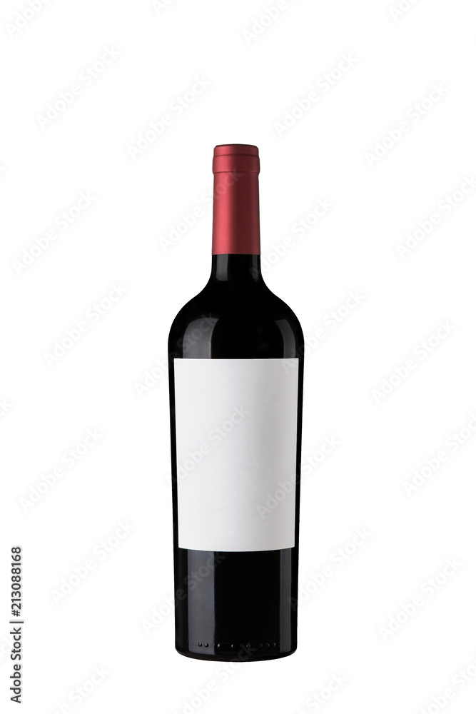 Wine Bottle label red