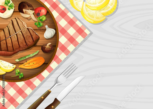 Delicious Steak on Table