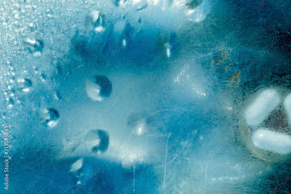 Blue grunge glass texture