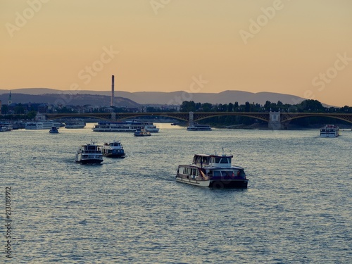 Beautiful cityscape of Budapest and the Danube River during summer