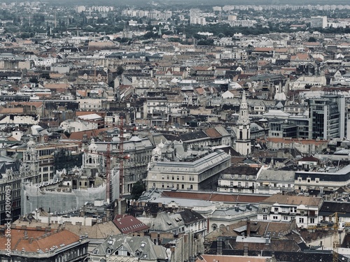 Beautiful cityscape of Budapest and the Danube River during summer