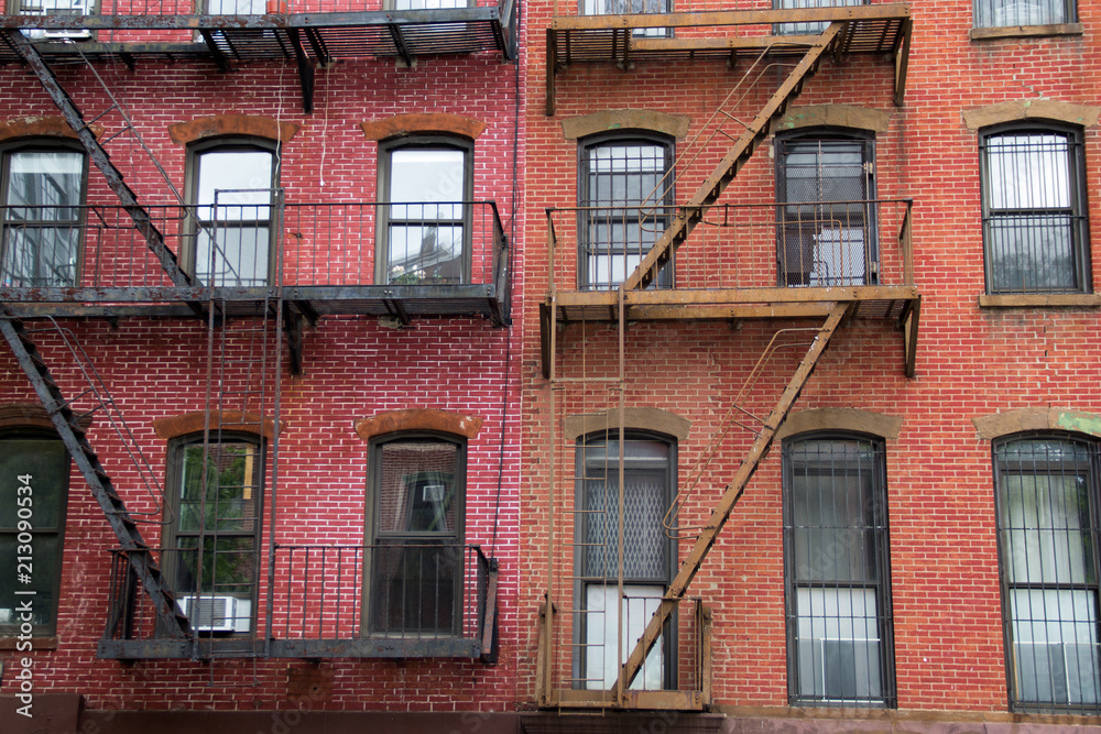 Two Brick Buildings in Manhattan