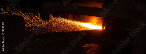 Obraz na plátně Pig iron - metallurgical production.