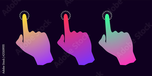 Silhouette of Hand with Gradients