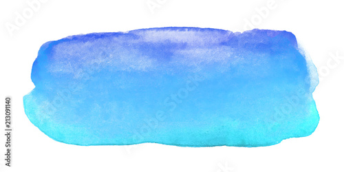 Abstract blue watercolor brush stroke