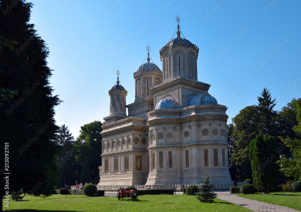 The Cathedral of Curtea de Arges, Romanian Orthodox Monastery. Curtea de Arges, Romania.