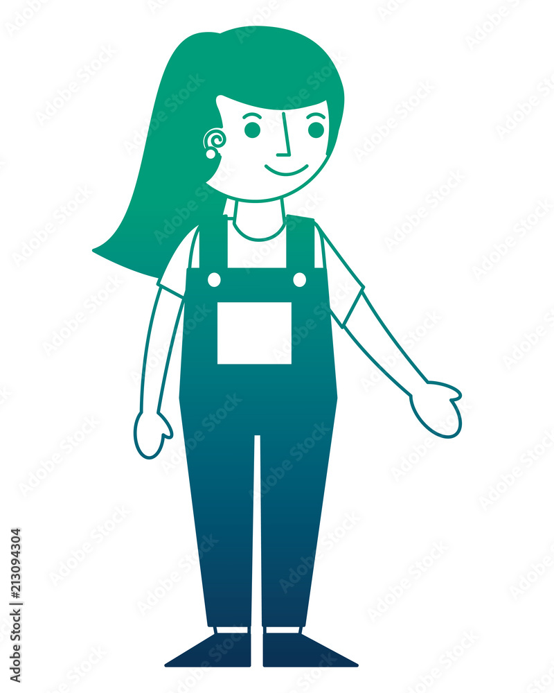 cute young girl character happy cute young girl character happy