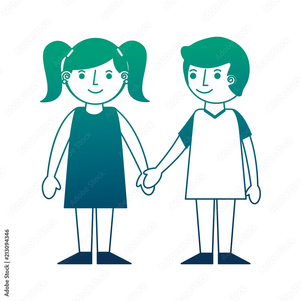cute boy and girl holding hands friends cute boy and girl holding hands friends